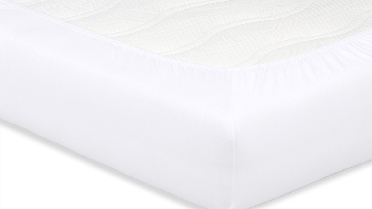 Beter Bed Select Perkal Hoeslaken - 80/90 x 210/220 cm - 100% Katoen Percale - Matrasbeschermer - Matrashoes - Wit
