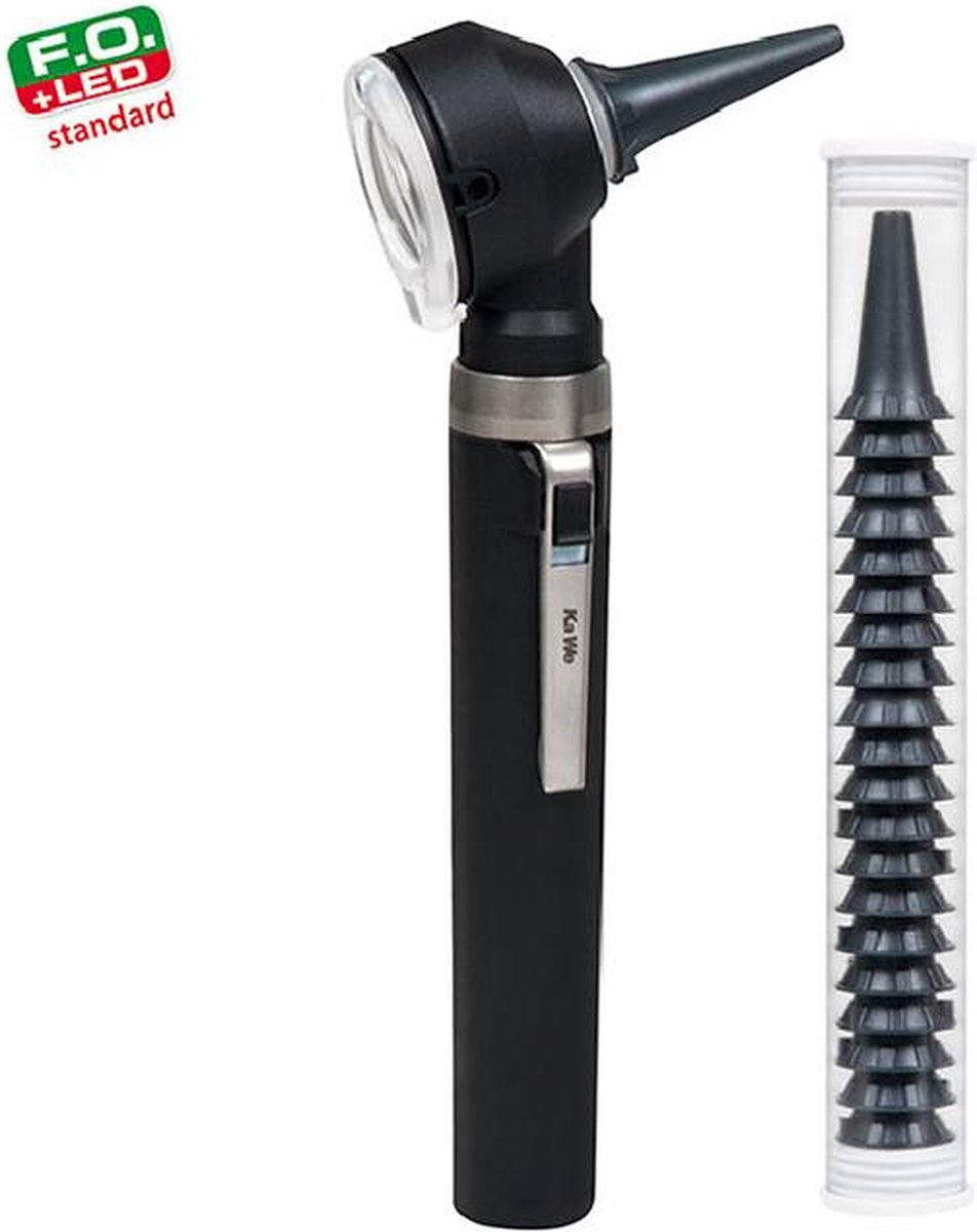 KaWe Otoscoop Fiber Optic Piccolight F.O. LED , zwart