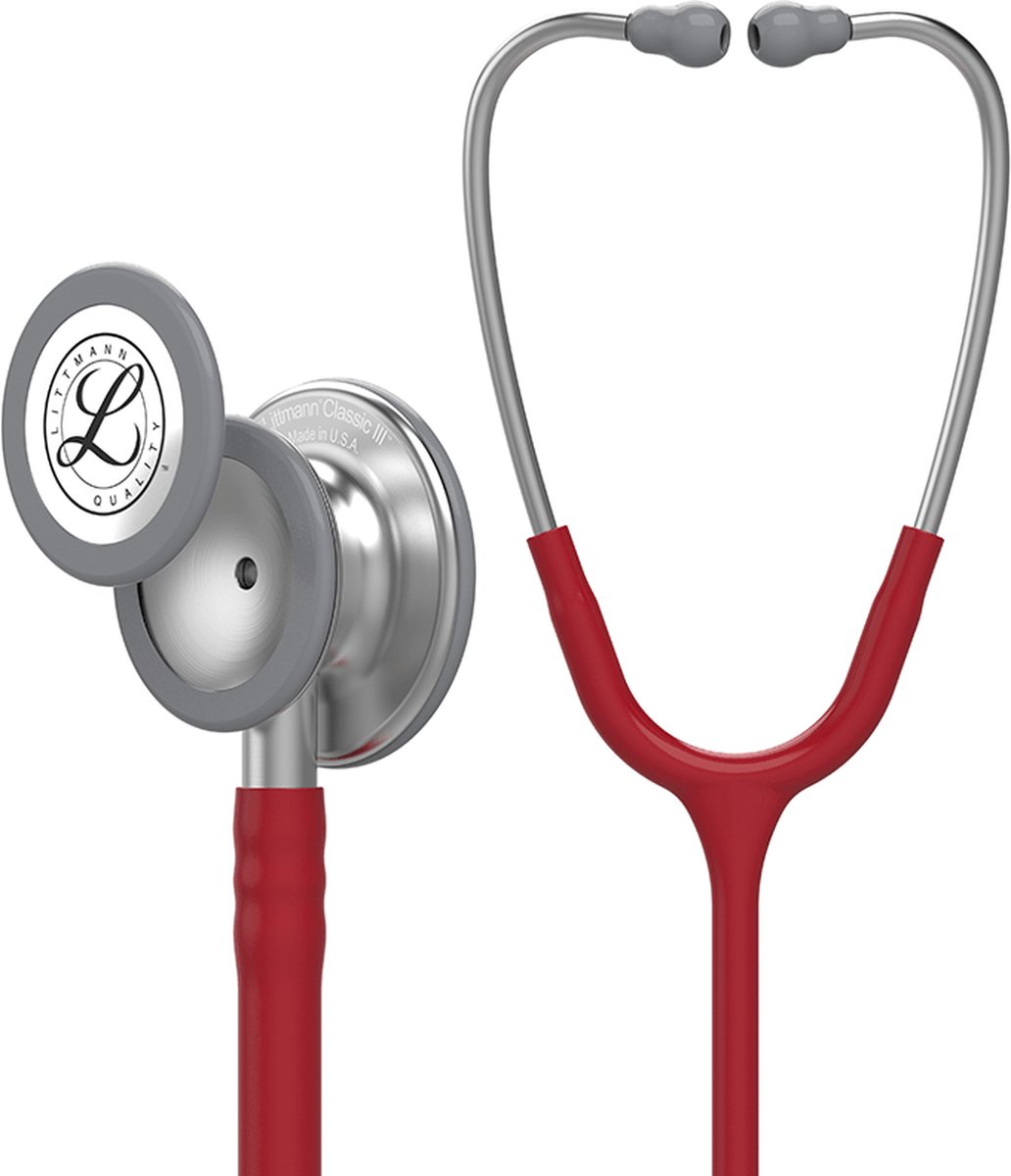 Goedkoopste Littmann Classic III Stethoscoop 5627 Bordeaux slang