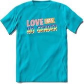 Love Has No Gender | Pride T-Shirt | Grappig LHBTIQ+ / LGBTQ / Gay / Homo / Lesbi Cadeau Shirt | Dames - Heren - Unisex | Tshirt Kleding Kado | - Blauw - XXL