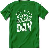 Pride Day | Pride T-Shirt | Grappig LHBTIQ+ / LGBTQ / Gay / Homo / Lesbi Cadeau Shirt | Dames - Heren - Unisex | Tshirt Kleding Kado | - Donker Groen - XXL