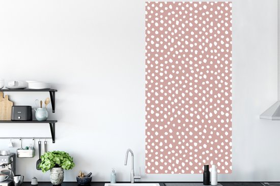 Stickers muraux - Film autocollant - Points - Wit - Rose - 80x160 cm - Film adhésif - Stickers muraux Chambre d'enfant - Papier peint autocollant