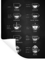 Stickers Stickers muraux - Cuisine - Café - Lait - 30x40 cm - Feuille adhésive - Cadeau pour femme