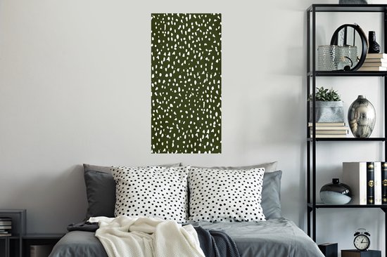 Stickers Stickers muraux - Pois - Wit - Zwart - 40x80 cm - Feuille adhésive
