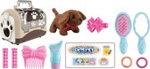 Luna Speelset Cute Pet Junior 19,5 Cm Pluche Bruin 12-delig