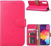LuxeBass Hoesje geschikt voor Samsung Galaxy A50 - Bookcase Roze - portemonnee hoesje - telefoonhoes - gsm hoes - telefoonhoesjes