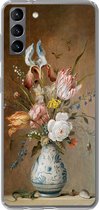 Geschikt voor Samsung Galaxy S21 Plus hoesje - Bloemstilleven - Balthasar van der Ast - Oude meesters - Siliconen Telefoonhoesje