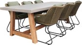 BUITEN living Veltis/Portofino dining tuinset 7-delig | betonlook | 250cm | 6 personen