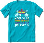 Some Men Are Queens | Pride T-Shirt | Grappig LHBTIQ+ / LGBTQ / Gay / Homo / Lesbi Cadeau Shirt | Dames - Heren - Unisex | Tshirt Kleding Kado | - Blauw - S