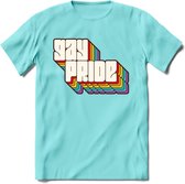 Gay Pride T-Shirt | Grappig LHBTIQ+ / LGBTQ / Gay / Homo / Lesbi Cadeau Shirt | Dames - Heren - Unisex | Tshirt Kleding Kado | - Licht Blauw - M