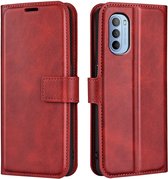 Deluxe Book Case - Motorola Moto G31 / G41 Hoesje - Rood