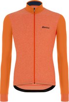Santini Fietsshirt Lange Mouwen Heren Oranje - Colore Puro LS Thermal Jersey Orange Fluo - M