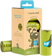 Earth Rated Poepzakjes Navulling Box Geurloos - Hondenpoepzakjes - 8 rollen à 15 zakjes (120 zakjes)