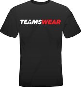 Teamswear Promo T-Shirt Heren - Zwart / Wit / Rood | Maat: M