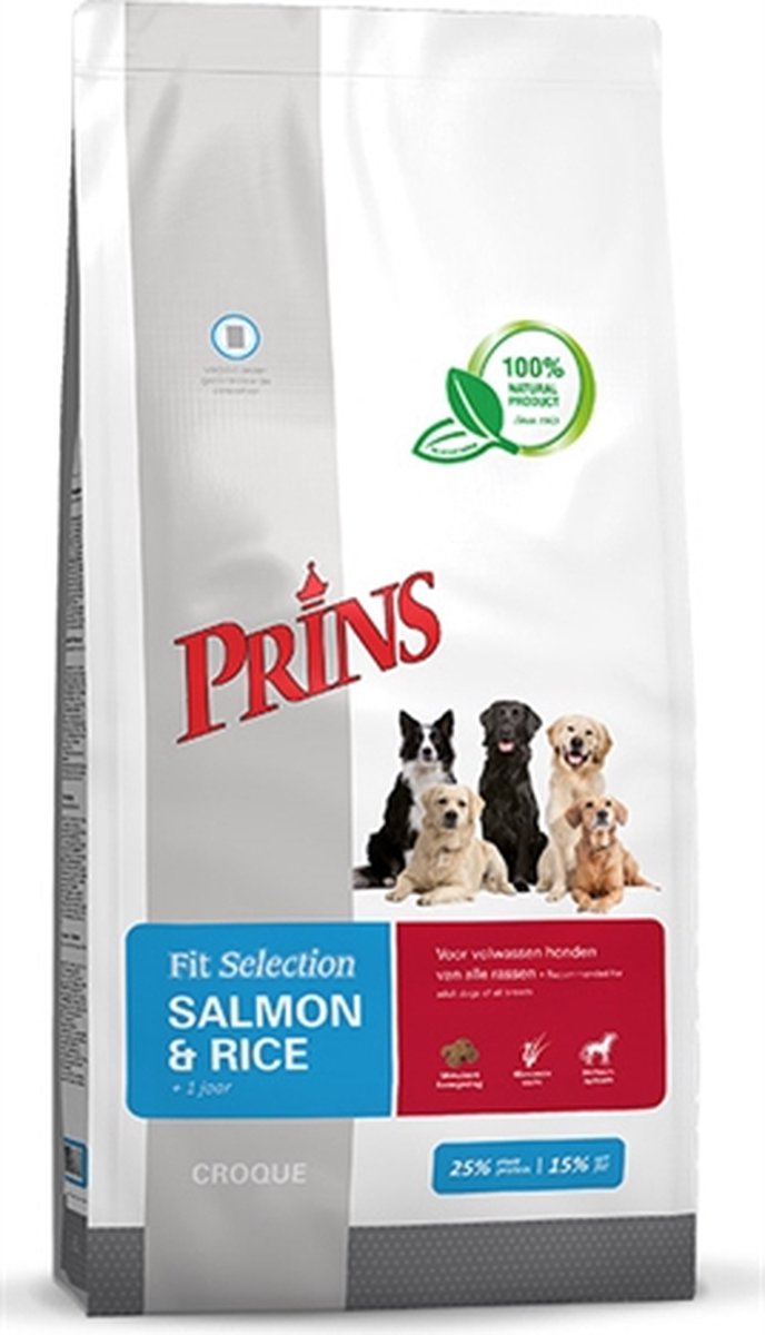 Prins Prins Fit-Selection Hondenvoer - Zalm & Rijst - 15 kg