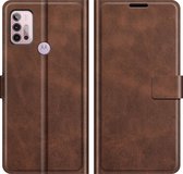 Motorola Moto G30 Hoesje - Mobigear - Wallet Serie - Kunstlederen Bookcase - Bruin - Hoesje Geschikt Voor Motorola Moto G30