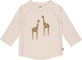 Lässig - UV-Shirt met lange mouwen voor kinderen- Giraffe - Offwhite - maat 62-68cm