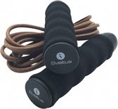 sveltus-springtouw-met-gewichten-leer-3-meter-bruin