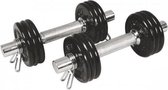 care-fitness-haltersset-4-5-kg-10-x-28-cm-chroom-zwart-18-delig