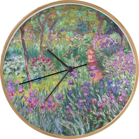 Klok Ø 30 cm De tuin van kunstenaar te Giverny Schilderij van Claude