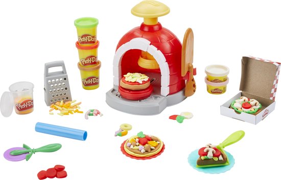 Play-Doh Pizza Oven Speelset - Boetseerklei - Inclusief 6 Play-Doh potjes - Knutselen voor kinderen