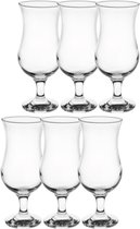 Clayre & Eef Waterglas set van 6  420 ml Transparant Glas Drinkbeker Drinkglas Coctailglas