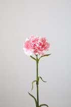 Kunstbloem - Carnation -  tuinanjer - topkwaliteit decoratie - 2 stuks - zijden bloem - oranje - 54 cm hoog