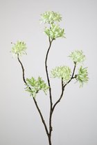 Kunstbloem - kapokplant - topkwaliteit decoratie - 2 stuks - zijden bloem - groen - 85 cm hoog