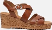 Gabor Comfort sandalen met sleehak cognac - Maat 40