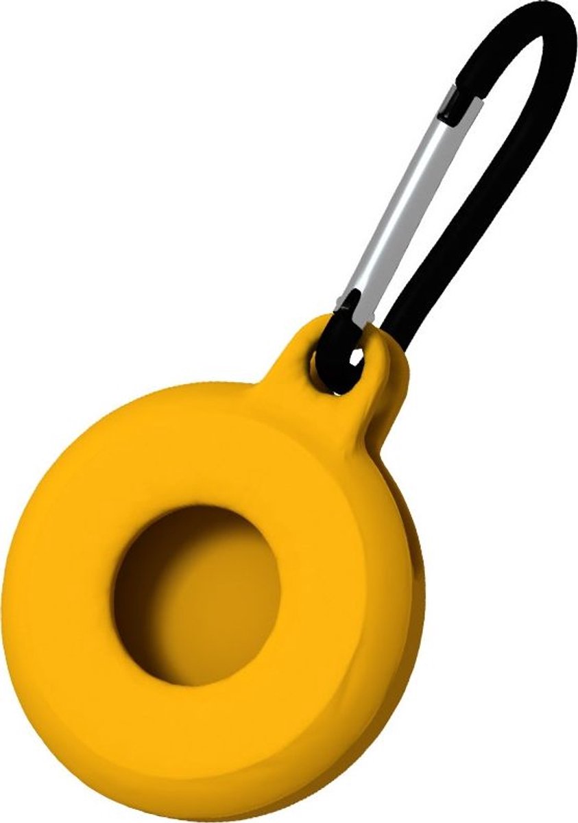 Mobigear Hoesje geschikt voor Apple AirTag Hoesje Flexibel TPU | Mobigear Circle Key Sleutelhanger - Oranje