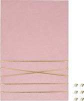Tableau d'affichage mural Navaris avec ruban - Porte-photo 44 x 30 cm - Tableau d'affichage photo en velours - Pour photos et cartes postales - Comprend des épingles - Rose