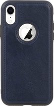 Backcase Lederen Hoesje iPhone XR Blauw - Telefoonhoesje - Smartphonehoesje - Zonder Screen Protector