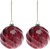 Luxury - Kerstballen - 2 pcs - Kristal - Diameter: 8 cm