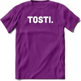 Tosti - Snack T-Shirt | Grappig Verjaardag Kleding Cadeau | Eten En Snoep Shirt | Dames - Heren - Unisex Tshirt | - Paars - S