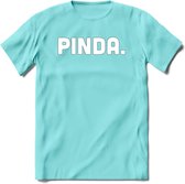 Pinda - Snack T-Shirt | Grappig Verjaardag Kleding Cadeau | Eten En Snoep Shirt | Dames - Heren - Unisex Tshirt | - Licht Blauw - XL