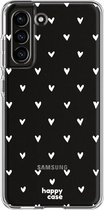 HappyCase Hoesje Flexibel TPU Hartjes Print Geschikt voor Samsung Galaxy S21 FE