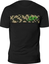 T-Shirt Camou Shirt Black Green Logo L