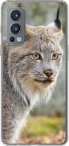 Geschikt voor OnePlus Nord 2 5G hoesje - Lynx - Bos - Grijs - Siliconen Telefoonhoesje