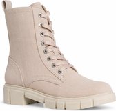 Marco Tozzi Veterboots beige - Maat 41