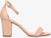 Tango | Lucia 1-b nude nubuck mule ankle strap - covered heel/sole | Maat: 37