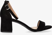 Tango | Brooklynn 15-e black nubuck mule ankle strap - covered heel/sole | Maat: 42