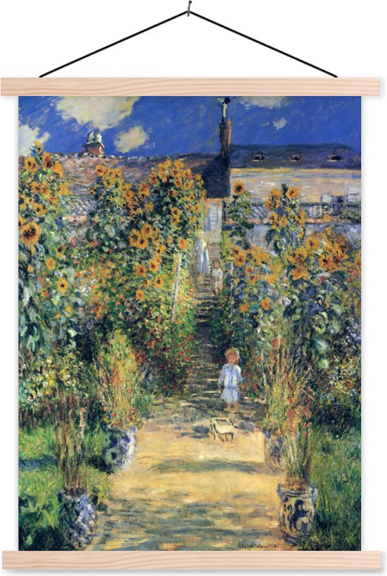Affiche scolaire - Le jardin de Monet à Vétheuil - Peinture de Claude ...