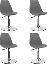 Medina Eetkamerstoelen draaibaar 4 st kunstleer lichtgrijs