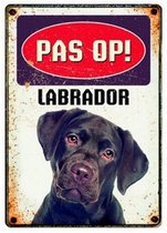 Plenty gifts waakbord blik labrador 15x21 cm