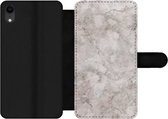 Bookcase Geschikt voor iPhone XR telefoonhoesje - Marmer print - Patronen - Chic - Met vakjes - Wallet case met magneetsluiting