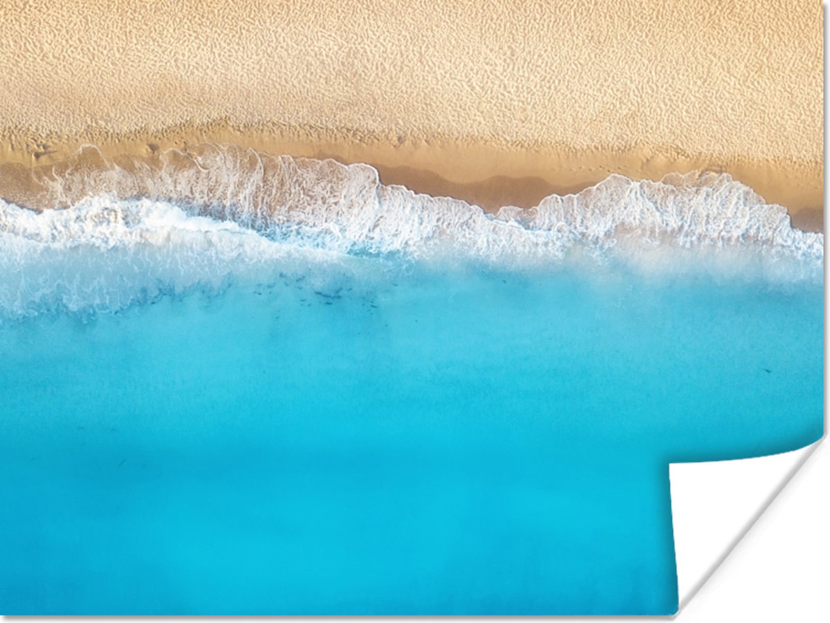 Poster Strand - Water - Blauw - 80x60 cm