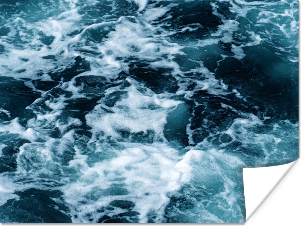 Poster Water - Blauw - Golf - 120x90 cm