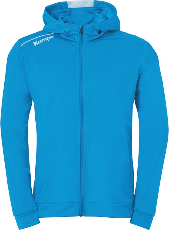 Kempa Player Hood Jacket Kind Kempa Blauw-Wit Maat 116