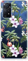 GSM Hoesje Xiaomi Redmi Note 11 Pro 5G Doorzichtig Hoesje Flamingo Palms