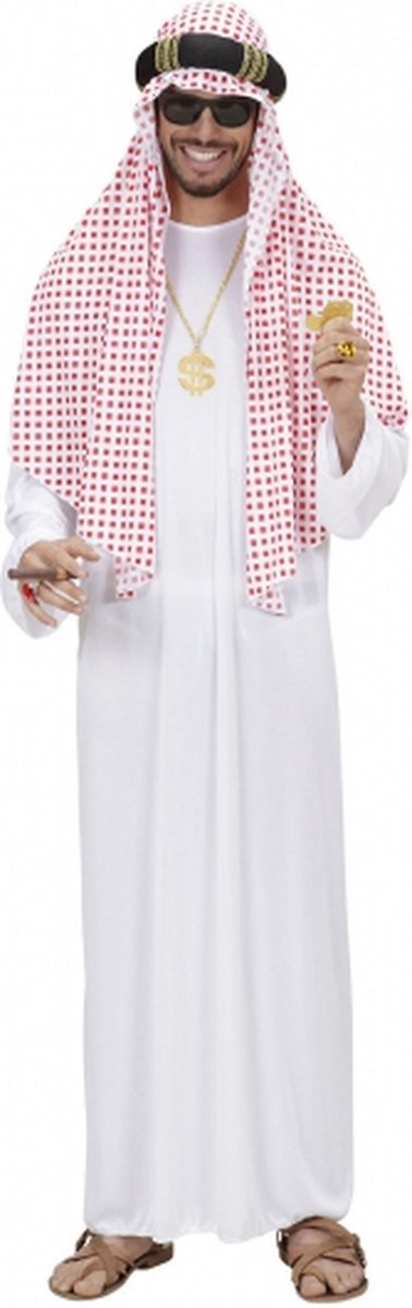 Sjeik verkleed kostuum - Arabier - Saudi - Arabische man - 1001 nacht - carnaval thema XL